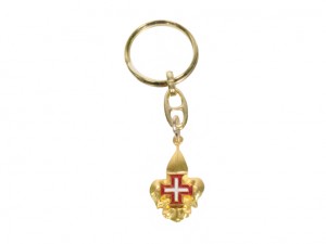 Porta Chaves com Flor de Lis Dourada
